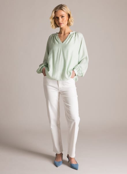 YEST Safae Essential Tops - Pastel Green - maat 38