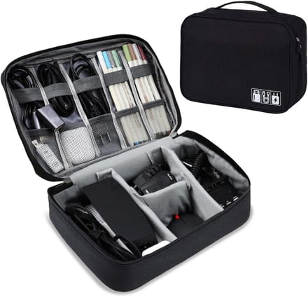 TIM®Kabel Organiser Tas - Organizer Tas - Zwart - 24cm x 18cm x 10cm