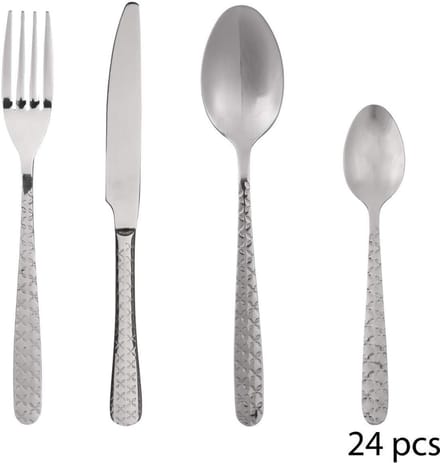 Flora Bestekset - 24 Delig - RVS