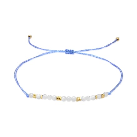 Luxenter Armband van wit parelmoer met 18-karaats geelgouden afwerking - Gonli