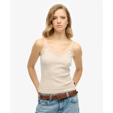 Superdry - Essential camitopje met kanten boord - Dames - Vesten
