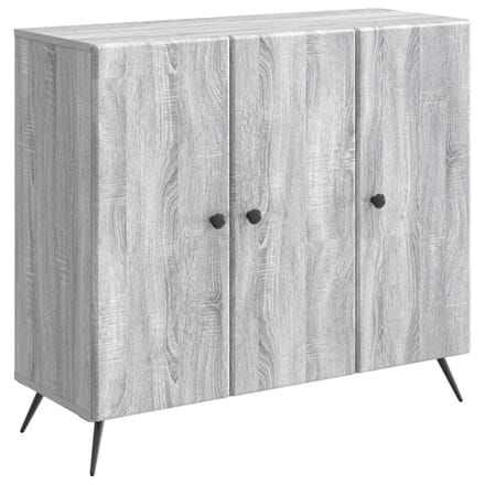 vidaXL - Dressoir - Grijs - sonoma - 89 - x - 34,5 - x - 80 - cm - Bewerkt - hout