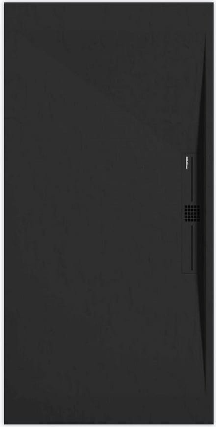 Sanifun douchebak Stone Side Black Slate 900 x 800 P