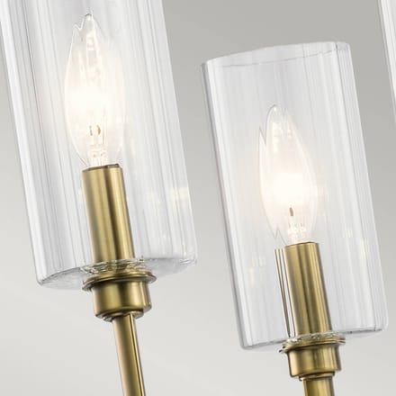 Kichler LED Kroonluchter | 6X E14 Max 40W | Dimbaar | Brushed Natural Brass