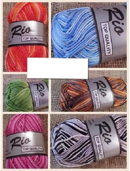 Lammy yarn - Rio katoen bollen gemeleerd garen * assortiment - 3 stuks