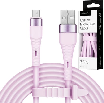Krüger&Matz Basic Serie - USB-microUSB Kabel - 1m - Silikon - 12W