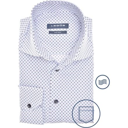 Ledûb Overhemd Dual Color Structure Elegance Blauw / male