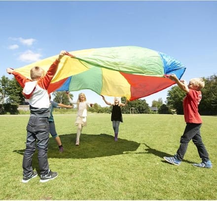 Gonge Parachute Diameter 3,5 meter - Leersysteem - Educatief Speelgoed - Motoriek