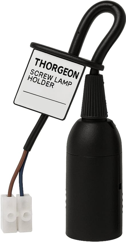 Thorgeon E27 Lamphouder - Verhuisfittingen - 230V - Zwart