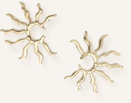 Notre-V Earring Half Suns Sieraden Dames - Goudkleurig - Maat ONESIZE