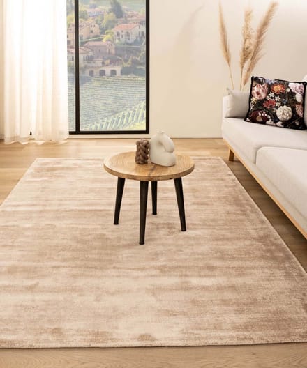 Viscose vloerkleed - Glamour beige 200x300