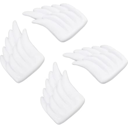 2 Paar Schoenvleugels Wit ABS Wasbaar met Gesp Vleugel Schoenaanhangsel Accessoire voor Decoratie white