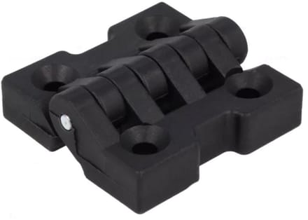 Scharnier – polyamide – zwart – 47 × 48 mm