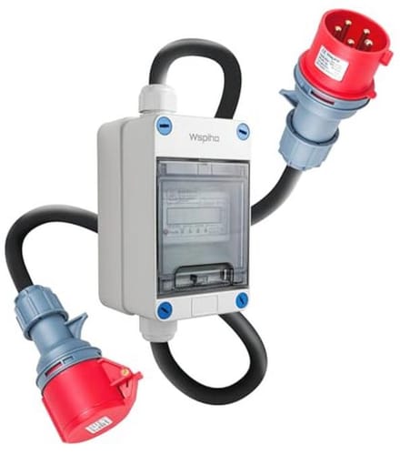 Mobiele digitale stroommeter 16 A met CEE-adapter en verlengkabel