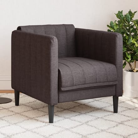 vidaXL - Fauteuil - stof - donkerbruin