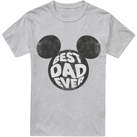 Disney Heren Best Dad Ever Mickey Mouse T-Shirt (Sport Heide)