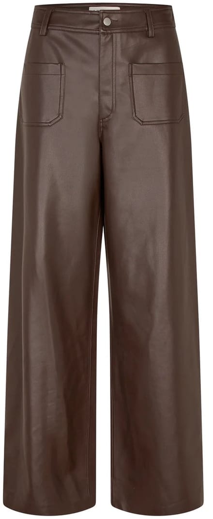 Lollys Laundry Ringo - Broek - Kunstleer - Bruin - XL