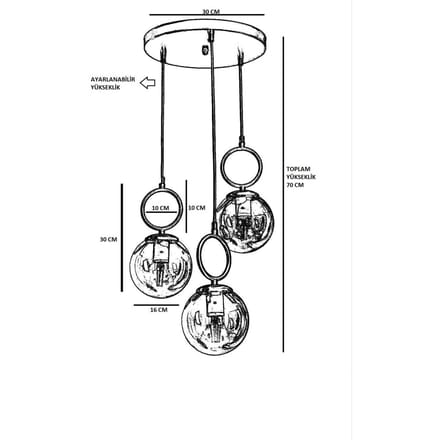 Hanglamp Marina 3-lichts | Opviq