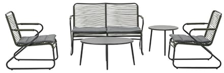 Hermes loungeset - 5-delig - carbon black - moss green - mystic grey
