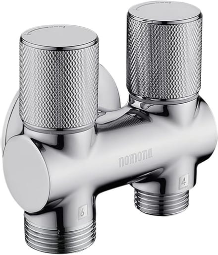 Drie-weg Hoekafsluiter met T-Adapter voor Douche en Kraan Aansluitingen