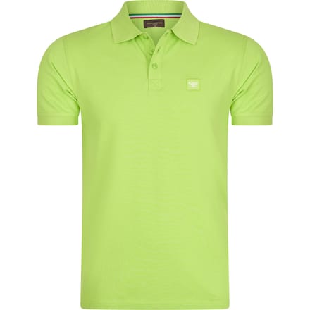 Cappuccino Italia - Heren Polo SS Polo Plain Pique - Groen - Maat L