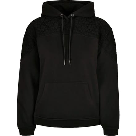Dames sweatshirt met capuchon Urban Classics Lace Inset