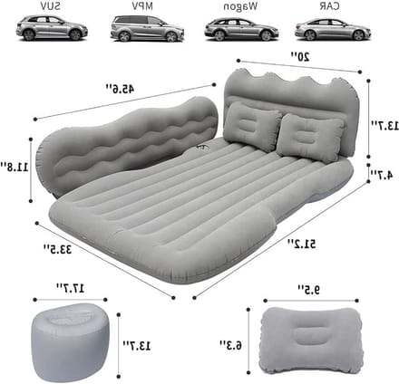 Luchtbed Auto - Opblaasbaar Matras - Comfortabel Reizen - Ergonomisch Ontwerp - 10 x 10 x 10 mm - Normaal