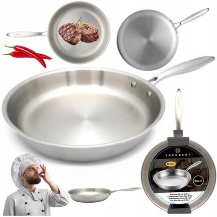 Gastronomische RVS Koekenpan 24cm - Geschikt voor Inductie & Oven