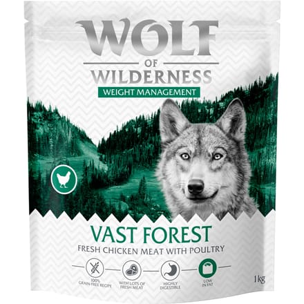 Wolf of Wilderness "Explore The Vast Forests" Gewichtsbeheersing - graanvrij - 1 kg Nieuw Recept