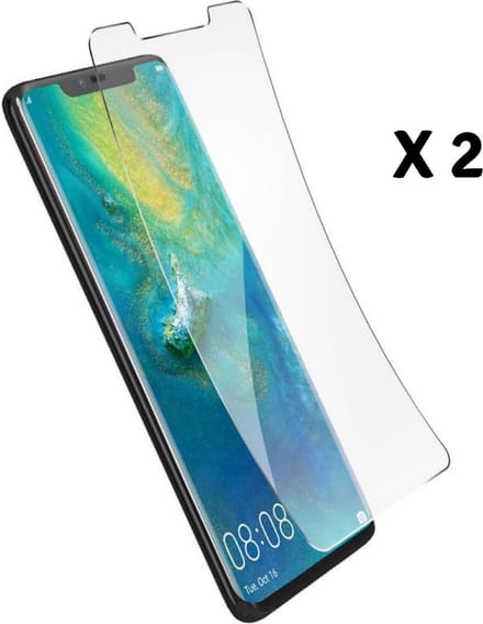 Screenprotector voor Huawei Mate 20 Pro - 2 stuks Beschermende kunststoffen transparante plastic schermfolie