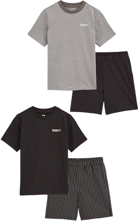 WE Fashion Jongens shortama, 2-pack