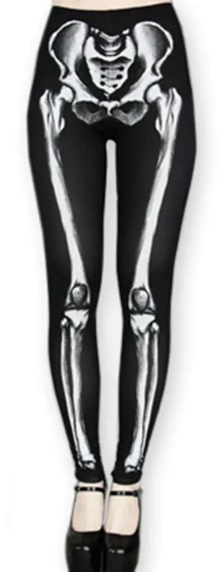 Restyle - Skeleton bones Legging - S/M - Zwart