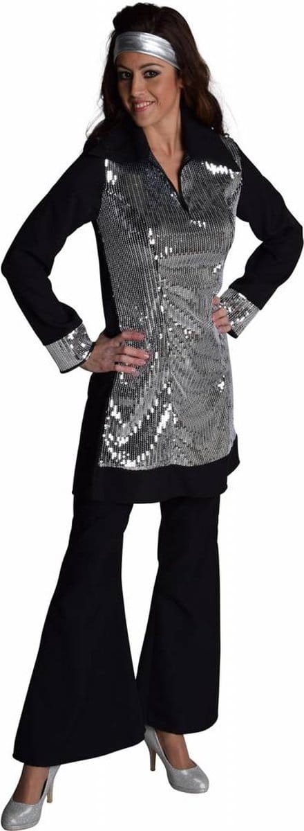 Broek Hippie zwart dames - Maat 46/48