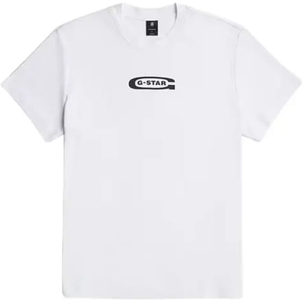 G-star Old Skool Logo T-shirt Met Korte Mouwen Wit M Man