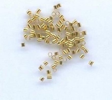 Knijpbuisjes 1.5mm x 1.5mm Goud 100 stuks