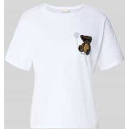 regular fit T-shirt met siersteentjes