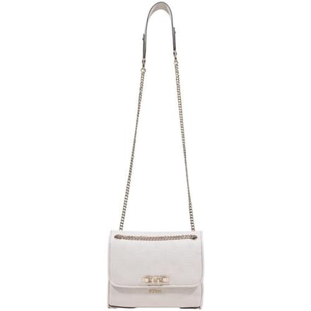 GUESS schoudertas Anise Convertible Xbody Flap Stone Logo crème