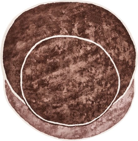KANRACH - Vloerkleed - Bruin - 200 x 200 cm - Viscose