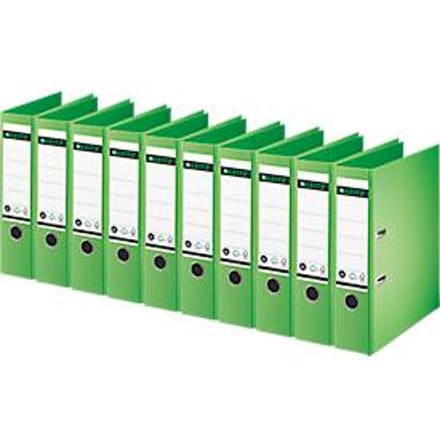 LEITZ® ordner 1007/1008, A4, rugbreedte 80 mm, 10 stuks, groen