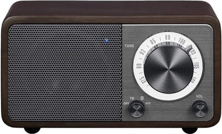 Houten Mini Bluetooth Speaker met FM Radio en AUX-ingang - Compact Geluid