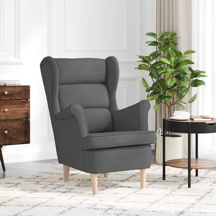 vidaXL - Fauteuil - 74x84x100 - cm - stof - donkergrijs