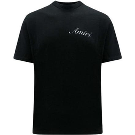 T-shirt Korte Mouw Amiri SCRIPT LOGO TEE BLACK