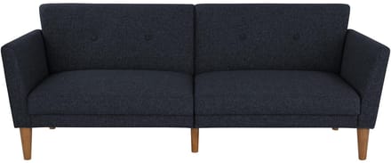 Regal-Slaapbank - 3-zits - Blauw Linnen