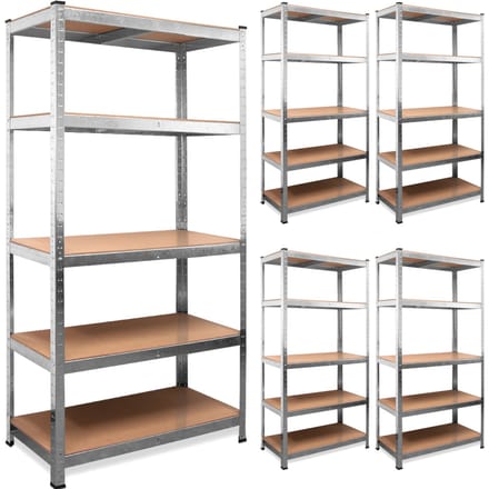 Monzana Schroefloze Stellingkast - Set van 5 Metaal 875kg - 180x90x40cm