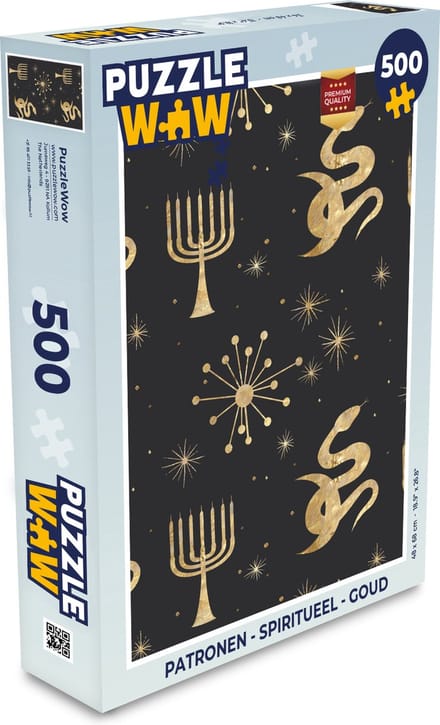 Puzzel Patronen - Spiritueel - Goud - Legpuzzel - Puzzel 500 stukjes