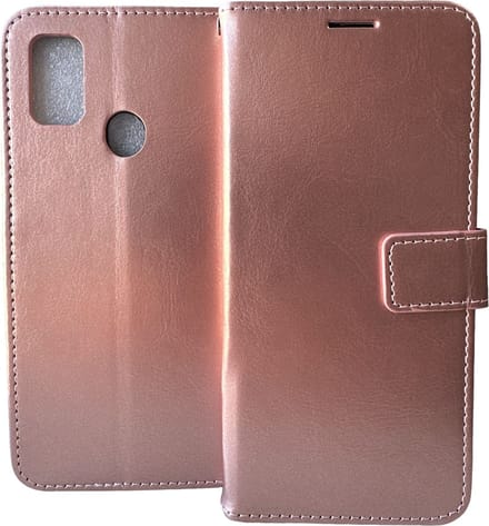 Portemonnee Bookcase Hoesje Geschikt voor: Nokia G11 Plus / G11+ - Rosegoud