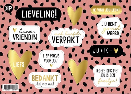 Winkeltje van Geluk - Stickervel - Lievelings - A5