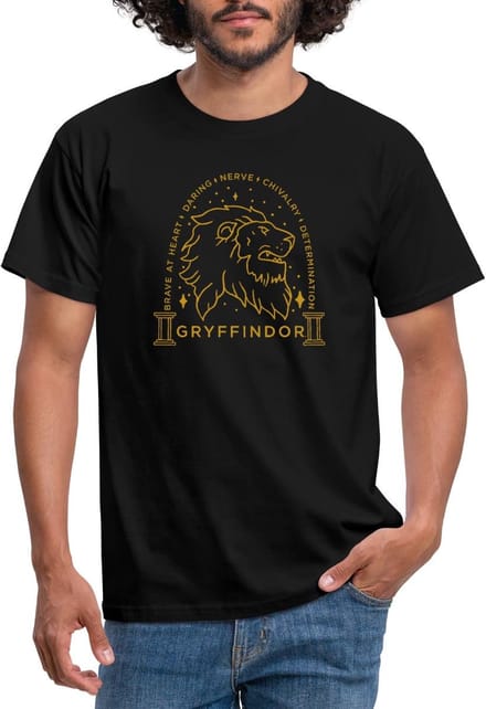 Harry Potter Griffoendor Lineart T-Shirt Heren