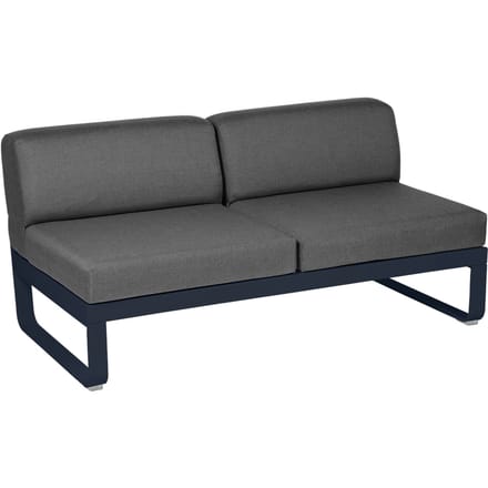 Fermob BELLEVIE 2-zits middenmodule - 92 abyssblauw - A3 grafietgrijs
