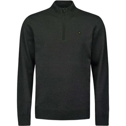 No Excess Pullover half zip 2 coloured melang dark grey